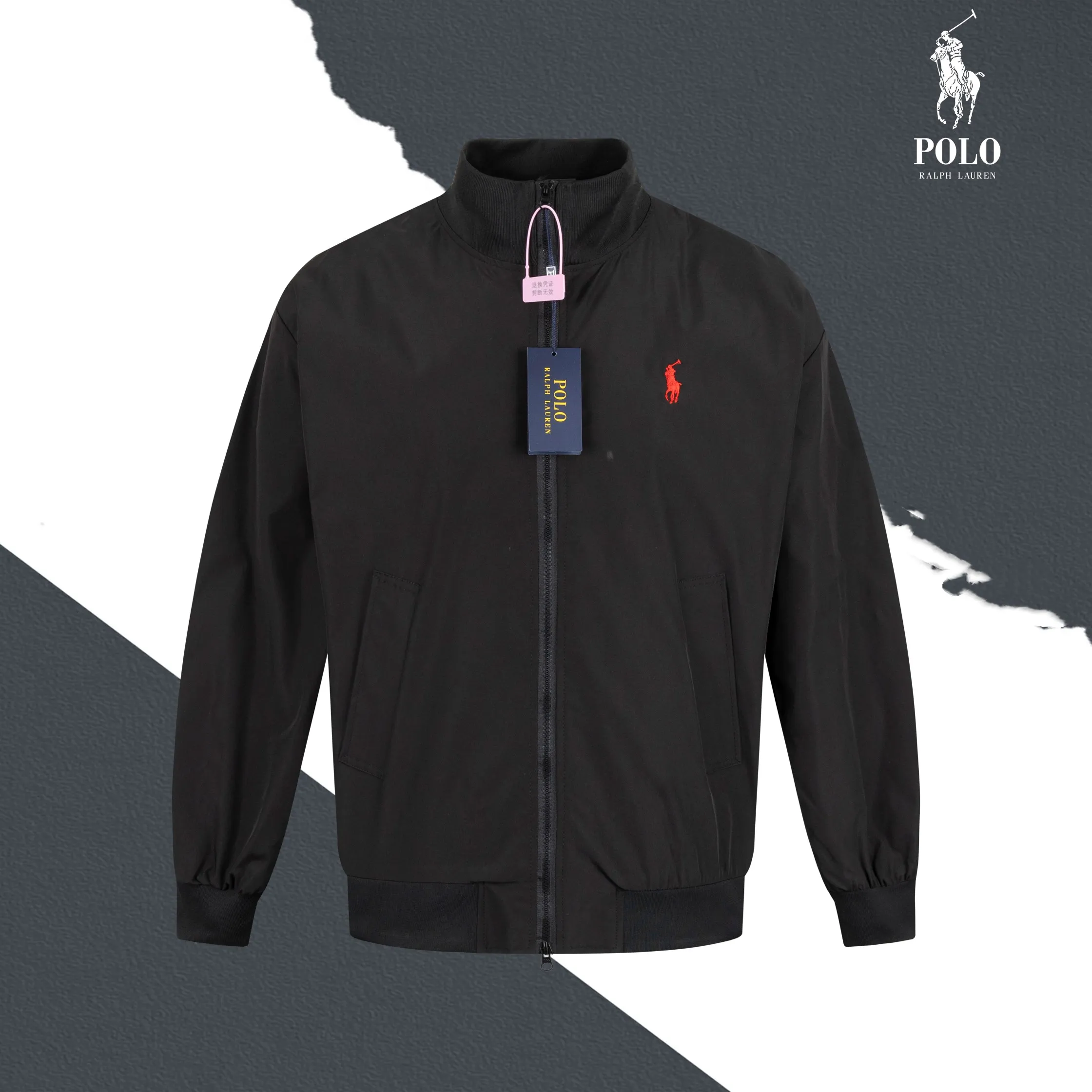🅿️370 model number SL41 Raff old money style stand-up collar with small logo embroidery on the chest, old cadre pull-up jacket. The same style for couples. No pilling, no fading, comfortable and breathable. The details on the official website are the same. Full set of packaging. Three labels are complete. The main mark is customizable. The fabric is double-layer embryonic cotton. Windproof design. The texture of the jacket fabric is very good. Versatile. It can be worn up to 200 pounds without pressure. The upper body is comfortable and stylish. Size S-XL